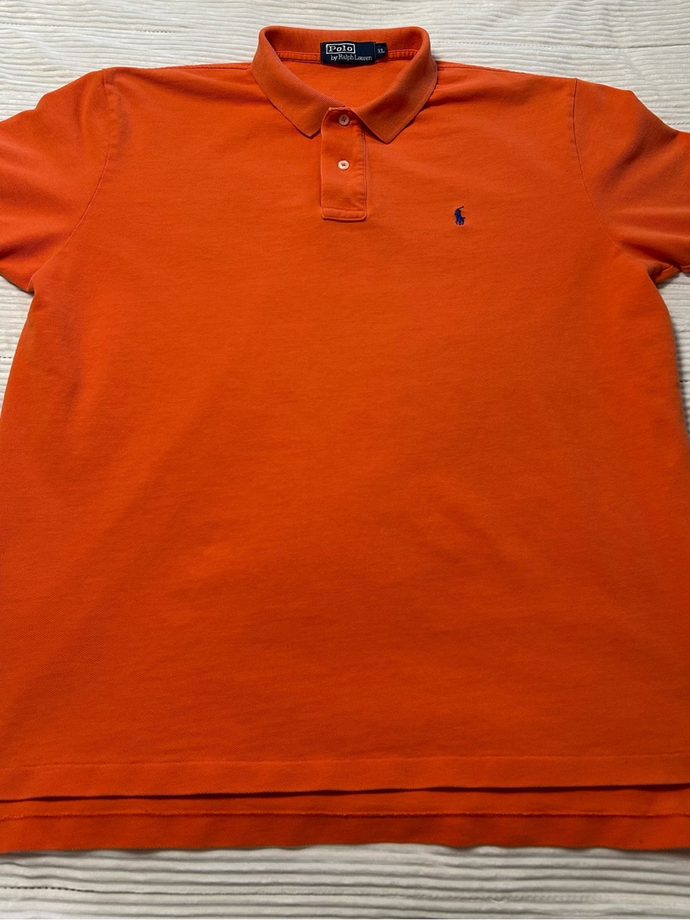 Ralph Lauren Orange Polo with Navy Pony